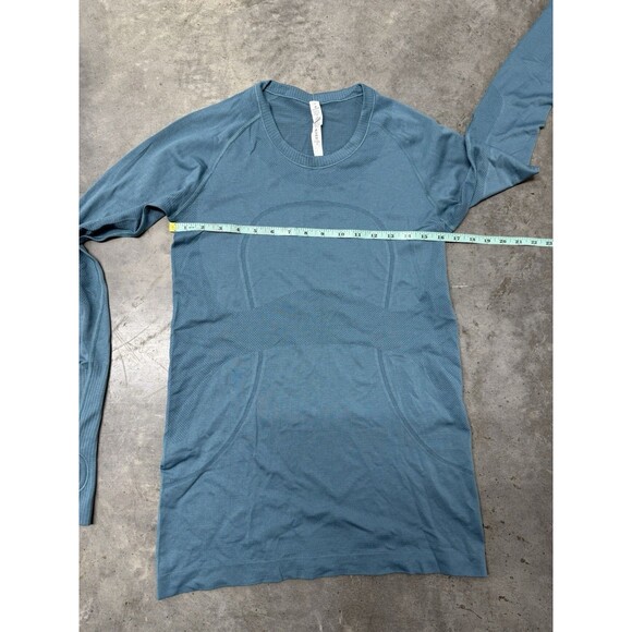 Lululemon Swiftly Tech Long Sleeve Crew. Pacific Breeze. Blue Teal.Womens. Sz 10 - Picture 6 of 16
